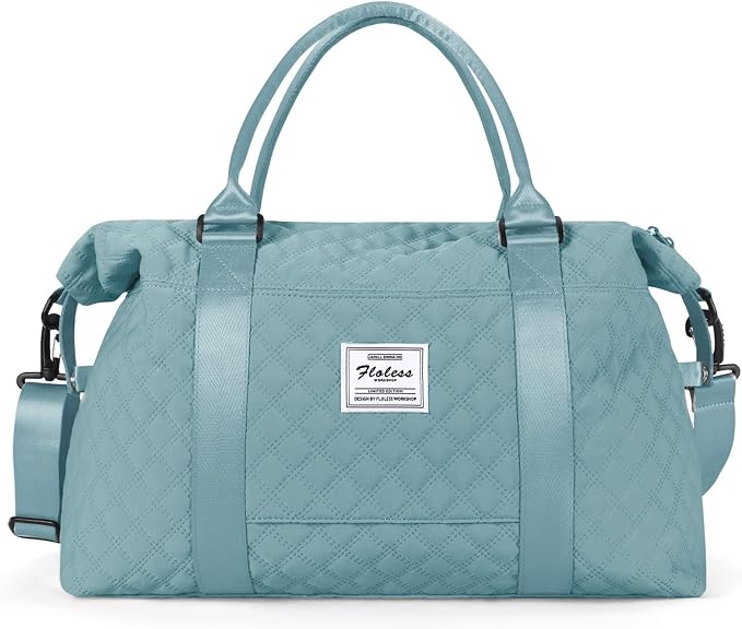 Travel Duffel Bag, Carry On Overnight Weekender Bags for Women | Travel Bag with Wet Pocket & Trolley Sleeve, For Spirit Airlines 18x14x8 Personal Item Bag - Image 8