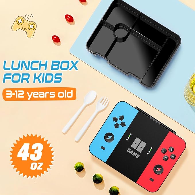 Jafeton School Backpack for Boys, 4 PCS Gamer Boy Backpack Set with Bento Box, Lunch Box & Pencil Pouch, Waterproof Schoolbag for Boys Kids Teens, Elementary Middle School, Kid Bookbag Casual Daypack - Image 7