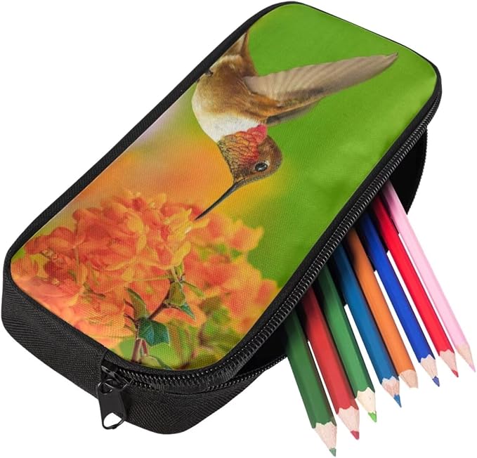 Girls Boys School Backpack with Lunch Box Pencil Case Comfy Padded Lightweight Hummingbird Backpack Set Kids Cute Bookbag Insulated Lunch Bag Student Large Capacity Daypack 17 Inch - Image 5