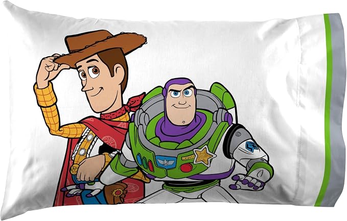 Jay Franco Kids Sheet Set with Fitted, Flat Sheets & Pillow Cover - Ultra-Soft Bedding with Pillowcase for Room Decor, Multi - Toy Story, 4 Piece Queen - Image 3
