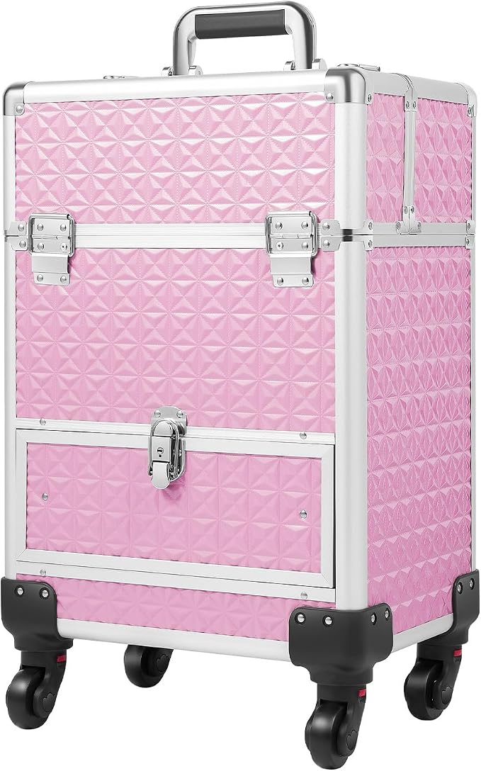 Professional Rolling Makeup Train Case Makeup Storage Organizer Cosmetic Trolley by EcoTypee