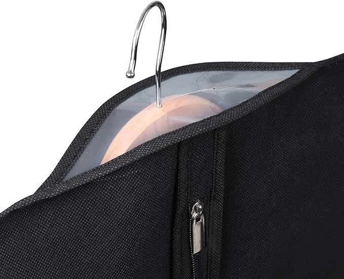 KEEGH 40" Suit Bags Garment Bags for Storage (Set of 6) Garment Bags for Hanging Clothes, Suit Cover Bags Garment Covers for Dress Shirts Coats Clean with Zipper and Transparent Window, Black - Image 4