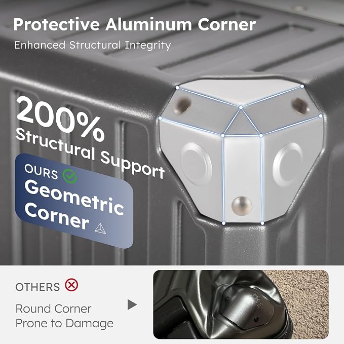 ALPHA CAMP 20 Inch Carry On Luggage with Aluminum Frame Zipperless Suitcase | 22x14x9 Airline Approved PC Hardside Carry-on with TSA Lock Spinner Wheels,USB Charging and Cup Holder for Business Trips - Image 6