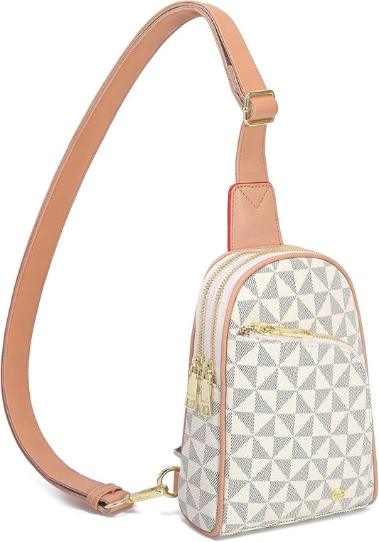 INICAT RFID Blocking Sling Bag,Anti Theft Crossbody Bags for Women,Travel Gifts Fanny Pack Cross Body Purses Woman Leather