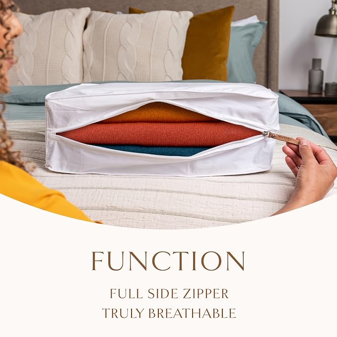 Hayden Hill Luxury Organic Cotton Sweater Bag and 3 Dust Bags - 18" Garment Bag and Dust Bags For Handbags - Certified Carbon Neutral - Image 7