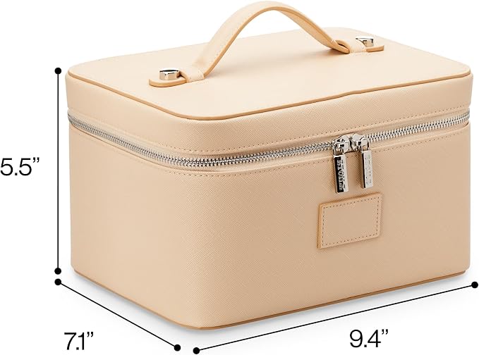 ETOILE - Vanity Case Beige - Stylish Travel Makeup Bag Organizer with Dividers - Image 5