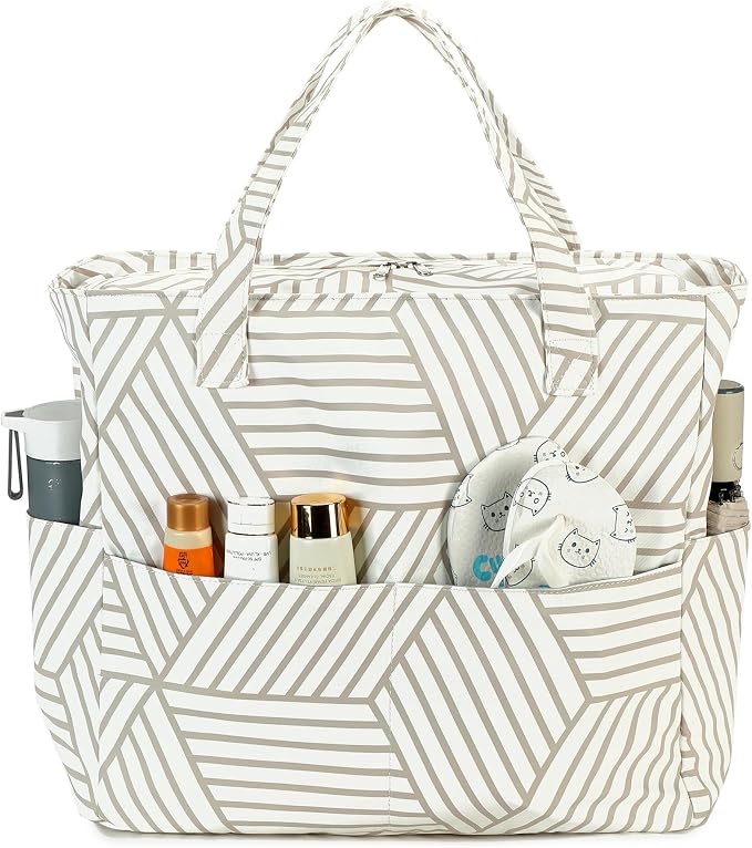 Bluboon Waterproof Beach Tote Pool Bags for Women Ladies Extra Large Carry On Bag With Wet Compartment for Weekender Travel by BLUBOON