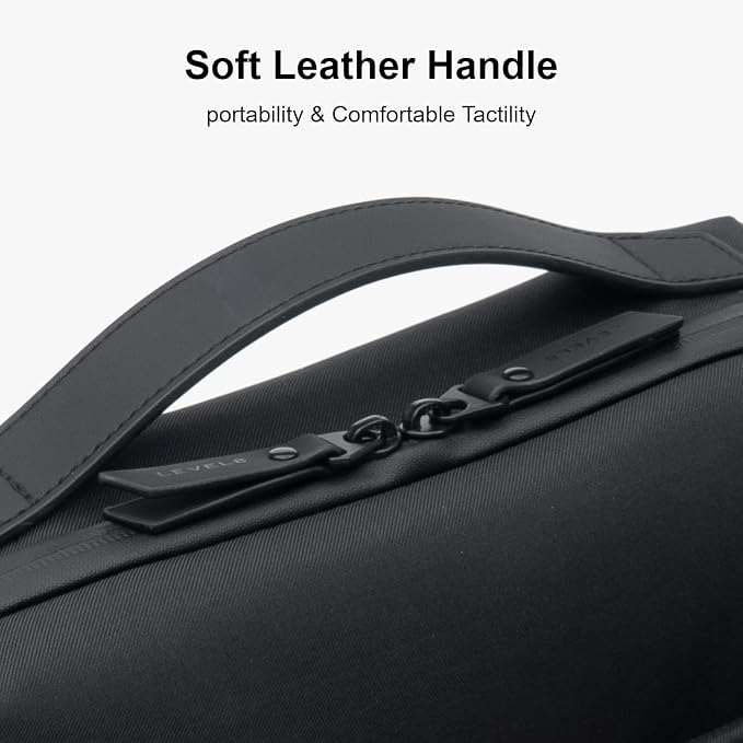 LEVEL8 Travel Toiletry Bag for Men Women, Water Repellent Shaving Bag for Toiletries Accessories, Storage Bags with Divider and Handle, Small/Black - Image 7
