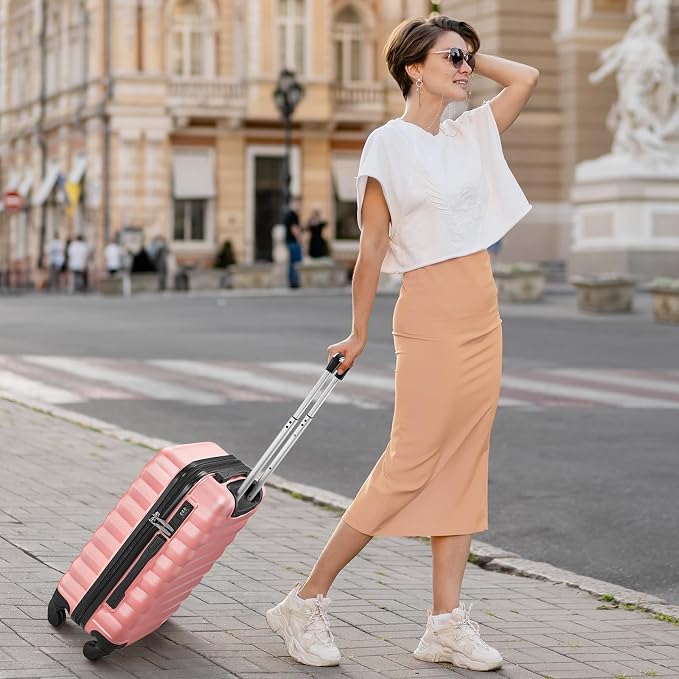 Luggage Sets 2 Piece, 20 Inch 28 Inch ABS Hardshell Suitcase Set with Spinner Wheels, Carry On and Checked Luggage for Women and 6 Piece Travel Organize Bags - Image 7