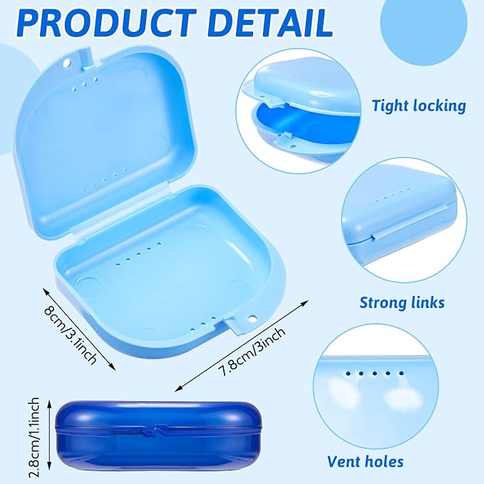 Sherr Dental Retainer Case with Holes,10 Pcs,10 Rainbow Color - Image 2