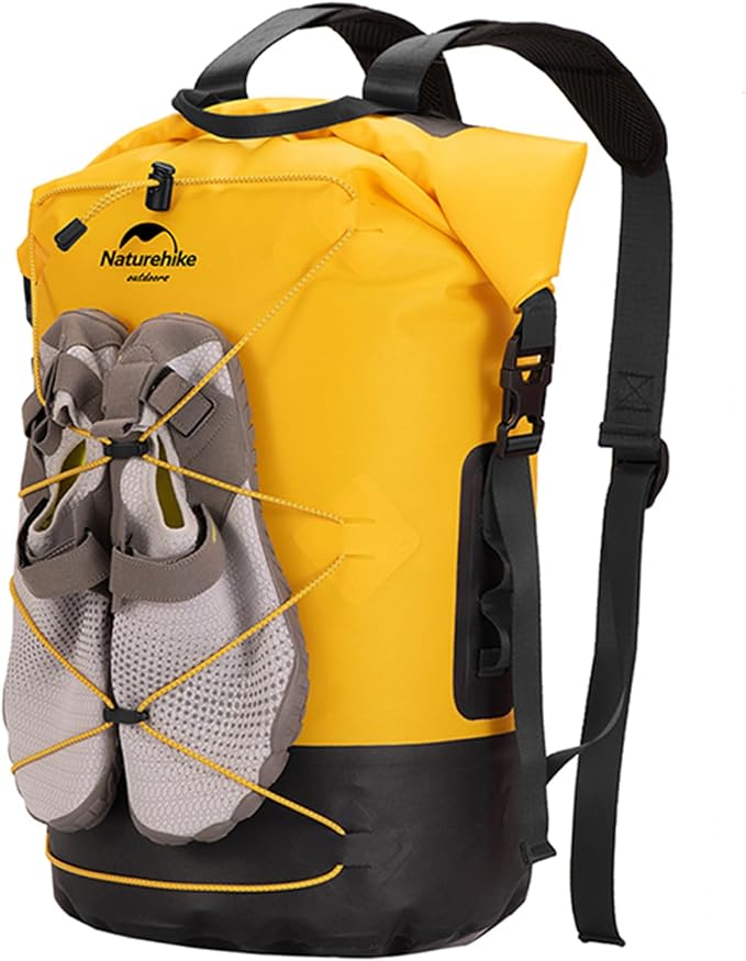Naturehike Waterproof Backpack - Roll-Top Heavy Duty Kayaking Dry Bags for Men Women, 20L/30L/40L Closure Bag (Yellow, 40L) by windhike
