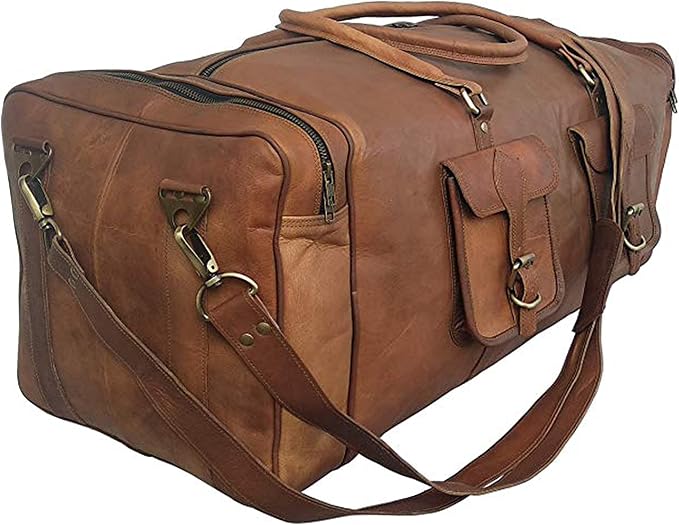 cuero LEATHER DUFFEL WITH TOILETRY BAG TRVELLING COMPLETE COMBO WITH NICE TOILETRY AND GREAT DUFFEL - Image 4