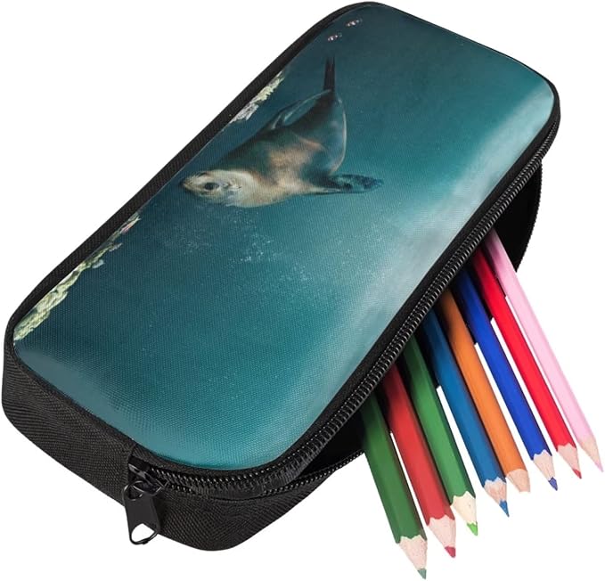 Kids Novelty Animal Backpack and Lunch Box for Boys Girls Student Lightweight 17 Inch School California Sea Lion Backpack with Lunch Bag Pencil Case Kids Comfy Padded Black Large Bookbag - Image 5