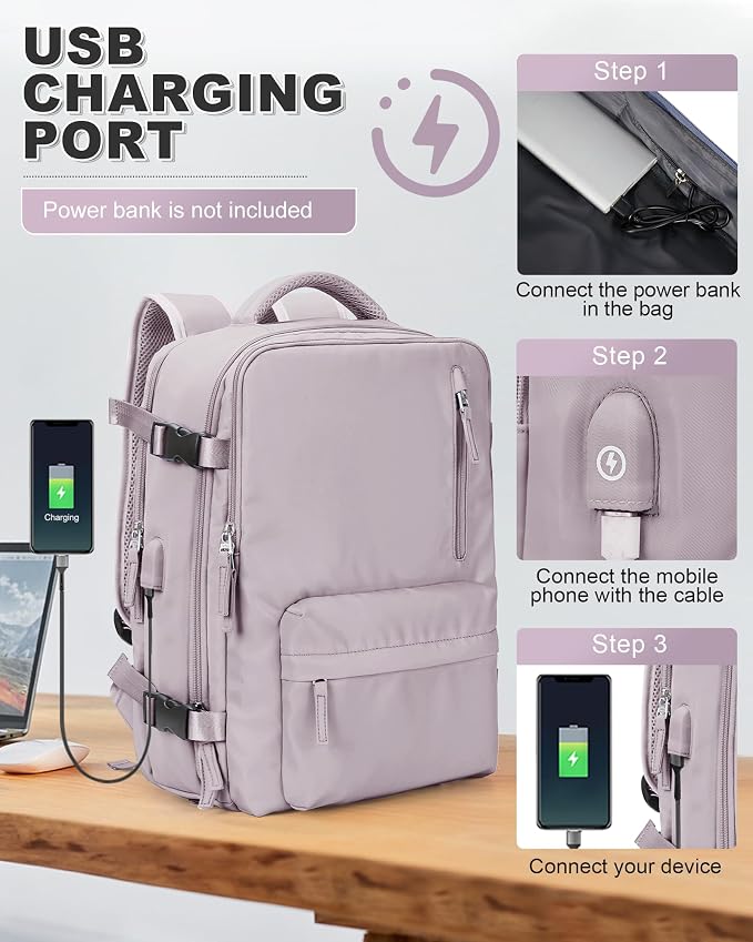 VGCUB Vacuum Backpack Travel with Pump, Vacuum Seal Compression Bags Laptop Backpack Personal Item - Image 7