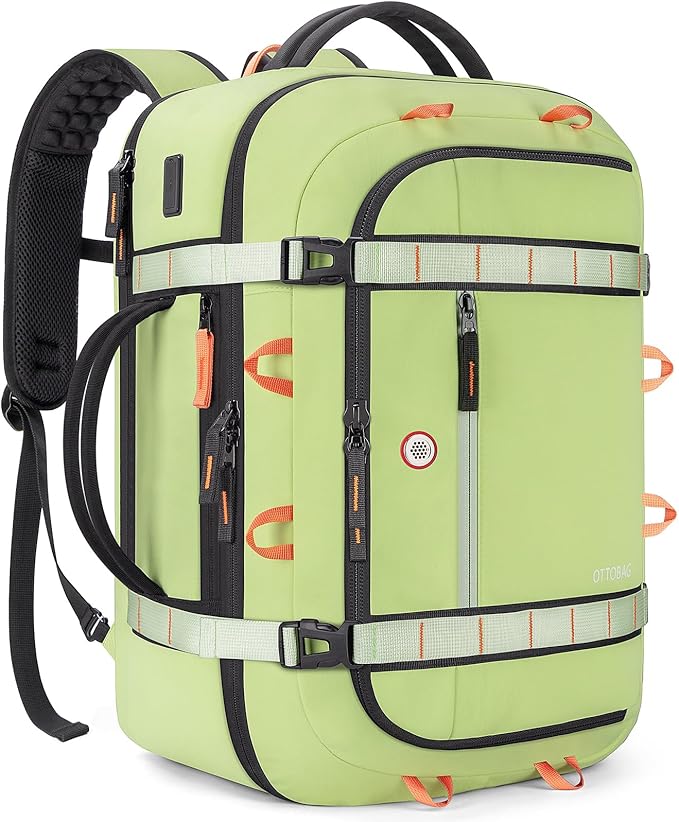 40L Travel Backpack 17.3" Laptop Carry On Duffel Flight Approved | TSA Approved, Wet & Dry Compartment, Water Resistant, Anti-Theft Pocket, Luggage Strap, USB Charging Port by OTTOBAG