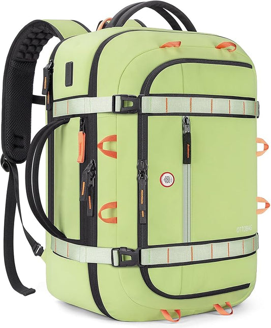 40L Travel Backpack 17.3" Laptop Carry On Duffel Flight Approved | TSA Approved, Wet & Dry Compartment, Water Resistant, Anti-Theft Pocket, Luggage Strap, USB Charging Port by OTTOBAG