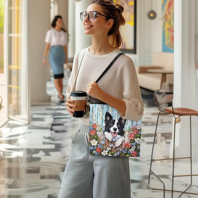 HUGS IDEA Boho Bags for Women Leather Handbag Shoulder Bucket Crossbody Purse - Image 3