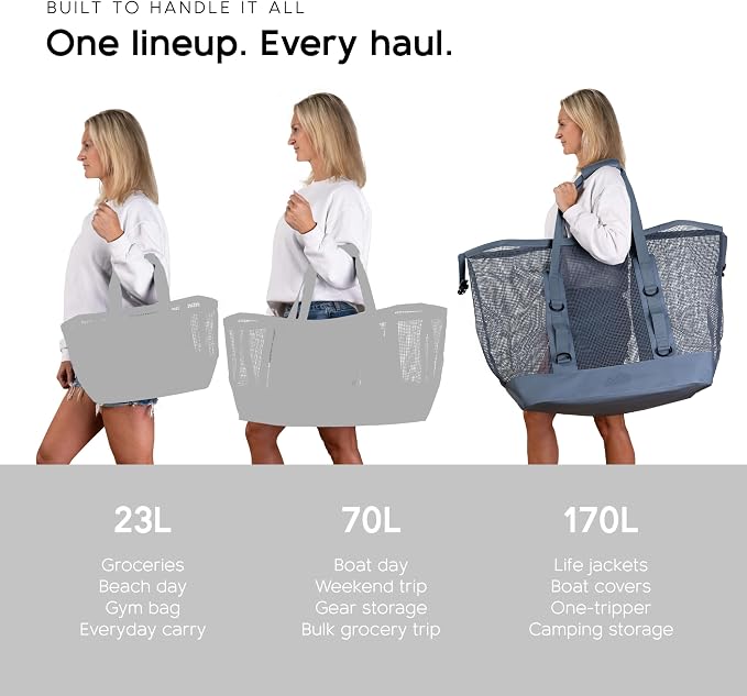 MISSION Boat Gear CASSI Heavy-Duty Outdoor Tote and Waterproof Marine-Grade Mesh Boat Bags - Image 8