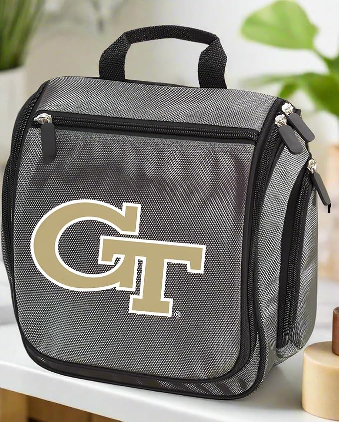 Broad Bay Georgia Tech Toiletry Bag Or Hanging Shaving Kit for Men Official GT Yellow Jackets Travel Accessories (Gray) - Image 3