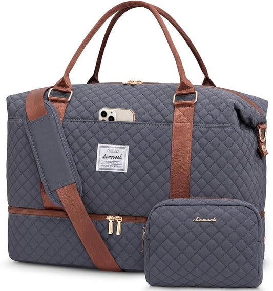 LOVEVOOK Travel Duffle Bag,Weekender Bags for Women with Shoe Compartment，Carry on Overnight Bag with Toiletry Bag,Gym Duffel Bag with Wet Pocket, Hospital Bags for Labor and Delivery by LOVEVOOK