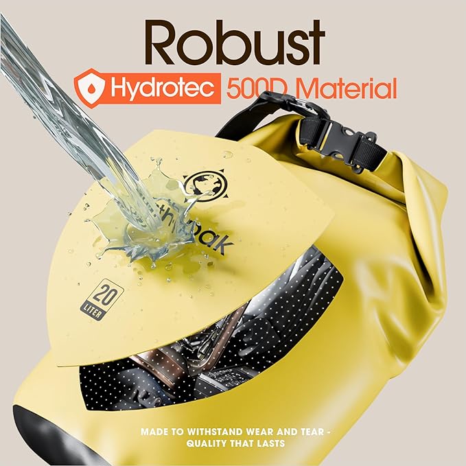 Earth Pak Waterproof Dry Bag - Roll Top Waterproof Backpack Sack Keeps Gear Dry for Kayak with Waterproof Phone Case - Image 4