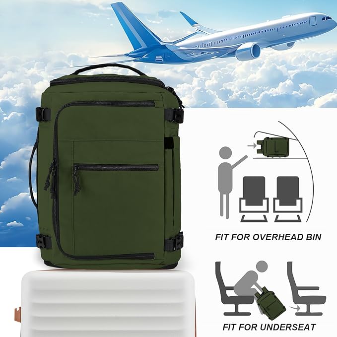 Carry On Travel Backpack Flight Approved Laptop Backpack for Women Men | Personal Item Travel Bag, Casual Weekender Daypack with Wet Pocket for Business, Hiking - Image 4