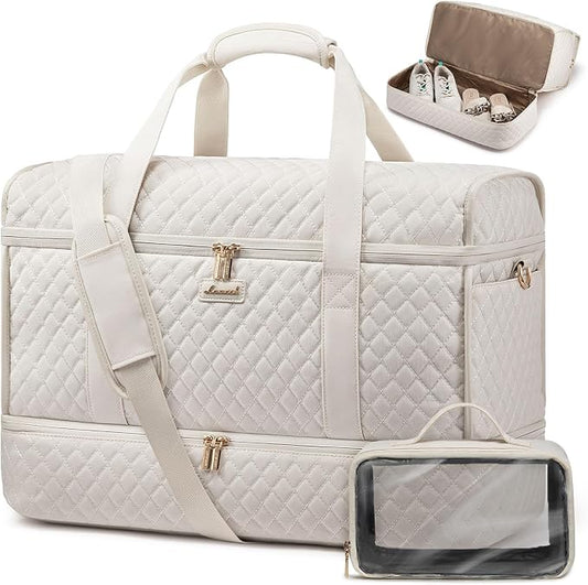 LOVEVOOK Large Travel Duffle Bag, Weekender Bags for Women With Shoe Compartment, Overnight Hospital Bag For Women Labor Delivery, Carry on Bag Personal Item Travel Bag, Yoga Gym Duffel Bag by LOVEVOOK