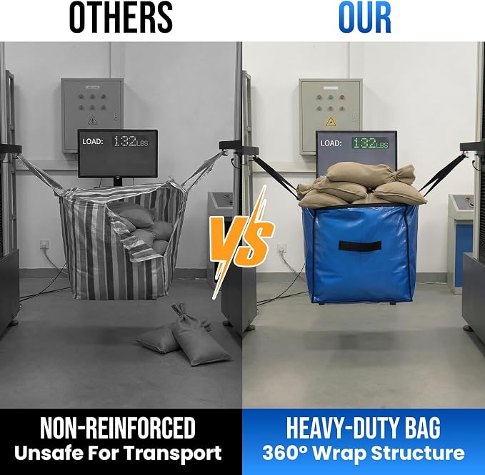 TAILI Extra Large Moving Bags, 4 Pack Blue Heavy Duty Totes For Storage with Visible Window, Wrap Around Handles, Storage Bags for Space Saving, Alternative to Moving Boxes - Image 2