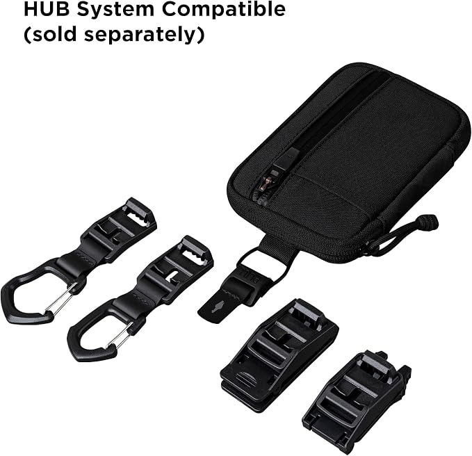ALPAKA HUB Pouch Pro EDC Tool Pouch Black Axogrid 300D | For Electronics, Cables with YKK Zipper, Daily Use and Travel，Weatherproof UV Resistant Fabric - Image 6