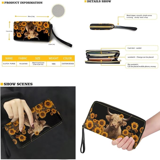Women Purse Handbags Wallet Sets Leather Shoulder Tote Bag for Women,Top Handle Purse with Wrist Wallet Bag - Image 4