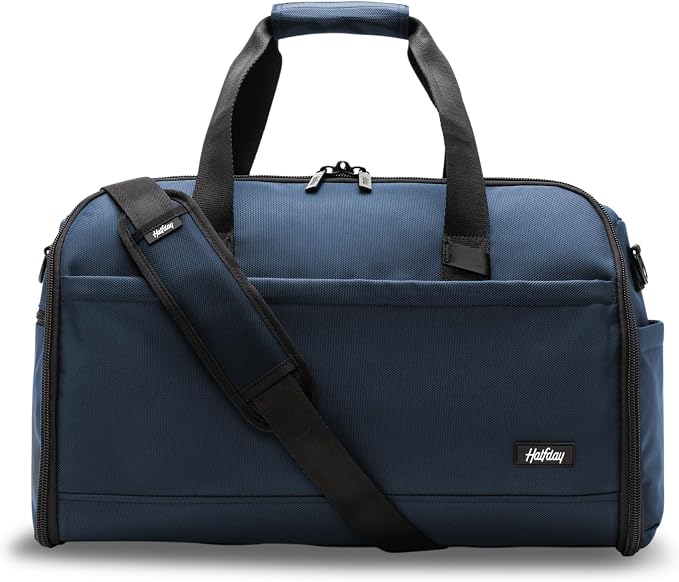 Halfday Convertible 2-in-1 Premium Garment Duffel Weekender Bag 40L: Wrinkle-Free Travel (Hanging Suit Compartment, Shoe Pockets, Trolley Sleeve), Balistic Nylon Carry-on, Pacific by HalfdayTravel