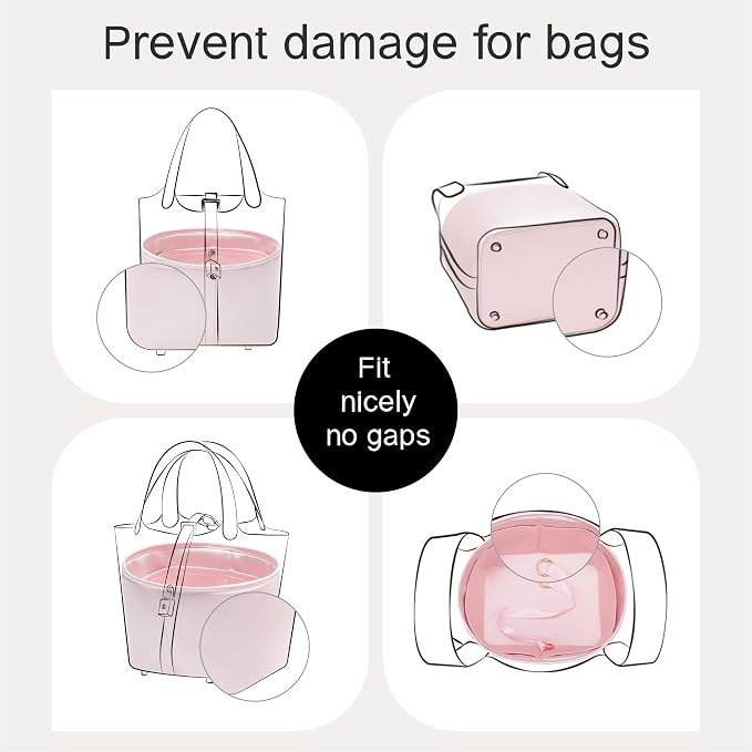 Fits for Picotin 18 Bag Insert, Premium Silk Purse Organizer Insert, Smooth Touch & Lightweight， Luxury Handbag Organizer with Gift Box Fits For Hermes(PC18,Pink) - Image 4