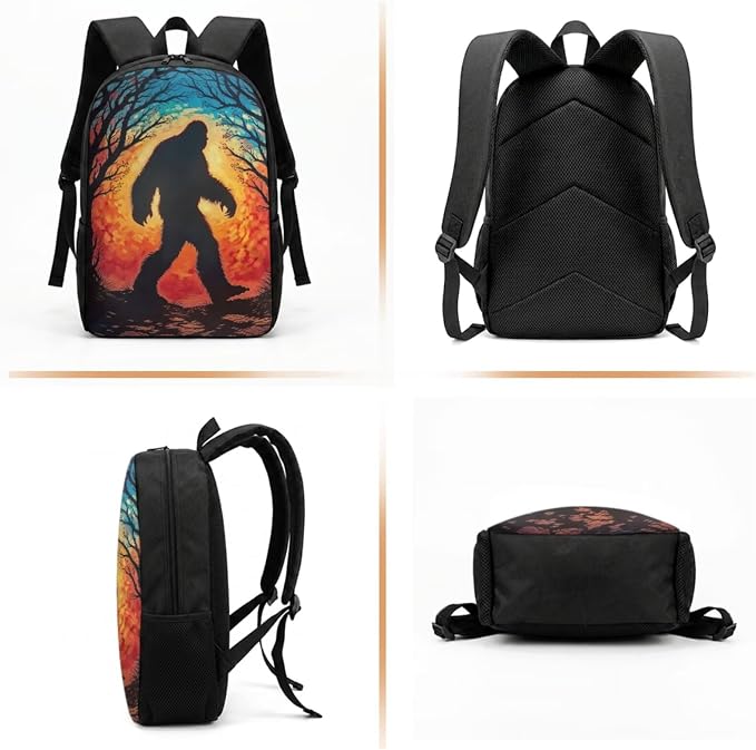Bigfoot Backpack with Lunch Box Kids Boys 2nd Grade Elementary School Bookbag and Lunchbox Set Age 6-8-10 Starry Night Back Pack 17in 4PCS Preschool Book Bag - Image 2