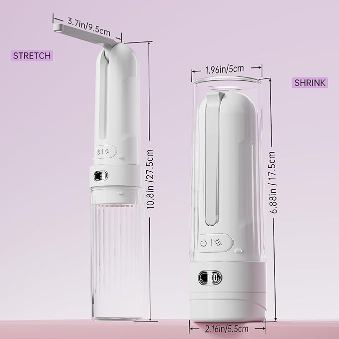 Portable Bidet - Handheld Rechargeable Electric Travel Bidet Sprayer with 3 Pressure - IPX7 Waterproof for Bathroom Ultimate Personal Hygiene Cleaning at Home and Camping (White)