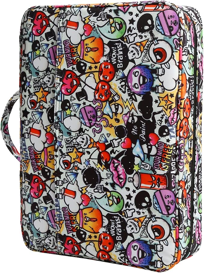 Lbxgap Portable Colored Pencil Case Holds 480 Slots Pencils or 320 to 328 Gel Pens Large Capacity Pencil Organizer with Handle Strap Handy for Colored Pencils & Gel Pen - Image 5
