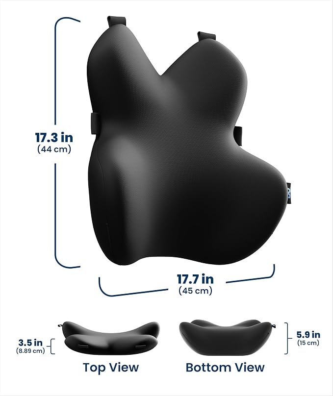 Everlasting Comfort Lumbar Support Pillow for Office Chair - Memory Foam Back Cushion for Car Seat - Promotes Better Posture, Back Pain Relief - Ideal Gaming and Desk Chairs Work and Home Essentials - Image 9