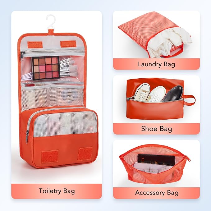 OlarHike Compression Packing Cubes Garment Bags,Orange,10 Set - Image 6