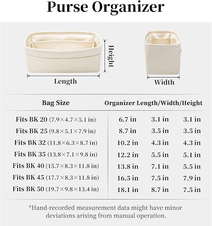 Satin Purse Organizer for Birkin 25 Sellier, Craie | Custom Fit, Multiple Pockets, Lightweight Purse Essentials, Ideal for Travel, Shopping, and Daily Use - Image 8