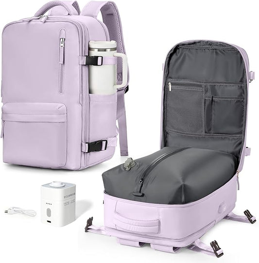 VGCUB Vacuum Backpack Travel with Pump, Vacuum Seal Compression Bags Laptop Backpack Personal Item by VGCUB