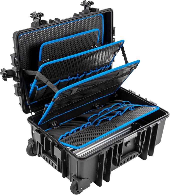 B&W International Jumbo 6700 Outdoor Tool Case with Pocket Tool Boards, Black - Image 4