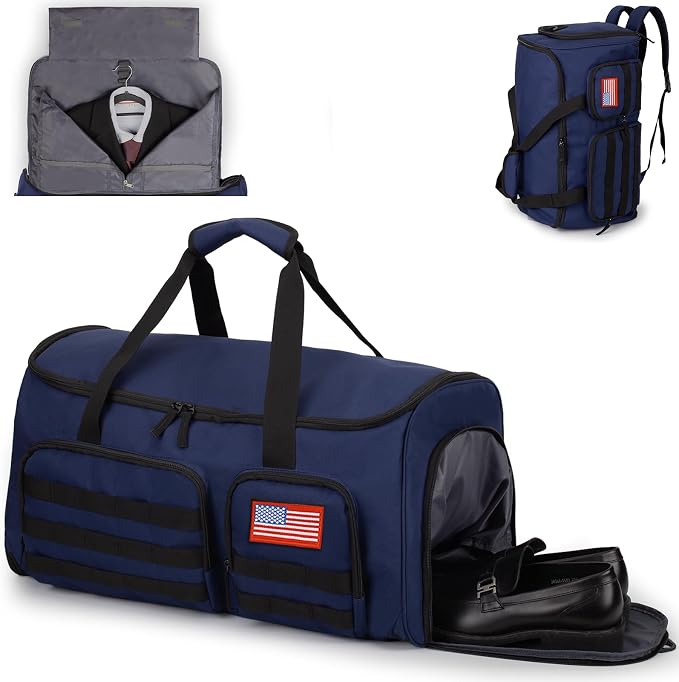 ATRIPACK Duffle Bag for Men,Tactical Duffle Bags for Travel,55L Large Capacity Convertible Garment Bag With Shoes Compartment, Multi-functional Gym Bags Suit Bag for Traveling Workout Business Trip by ATRIPACK