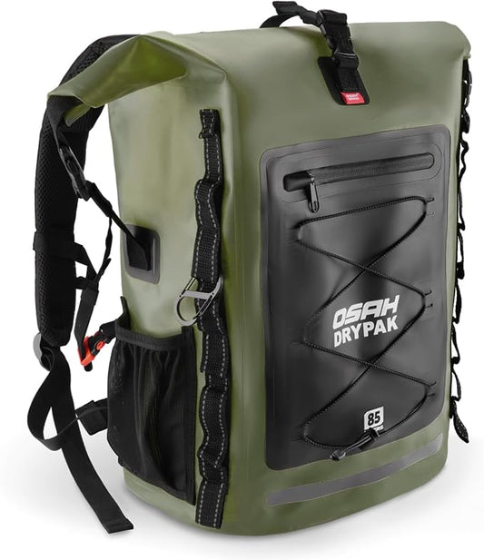 OSAH DRYPAK Waterproof Backpack Dry Bag 35L/55L/85L – Heavy Duty Roll-Top Hiking Backpack Sack Keeps Gear Dry for Travel, Kayaking, Boating, Camping, Rafting and Fishing by OSAHDRYPAK