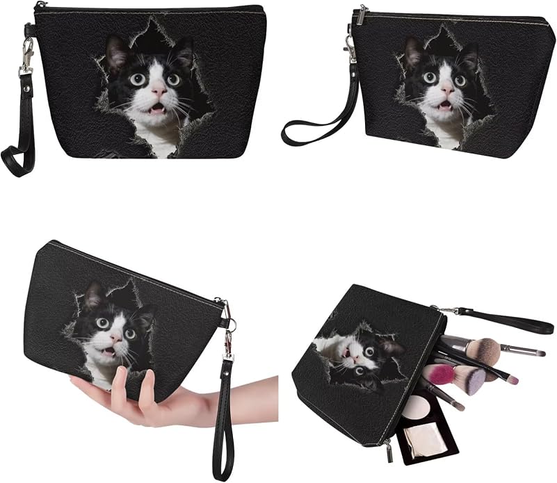 GIFTPUZZ Women Tote Bag Women Wallet Portable Cosmetic Bag for Women Bag Set 3 Pack PU Leather Bags with Zipper - Image 6