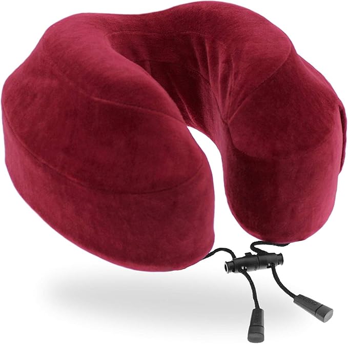 Cabeau Evolution Memory Foam Travel Pillow - The Best Neck Pillow with 360 Head & Neck Support - Red - Image 4