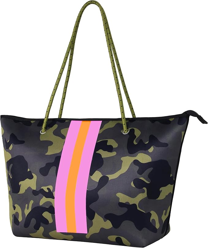 QOGiR Neoprene Multipurpose Beach Bag Tote with Inner Zipper Pocket … … … … by QOGiR