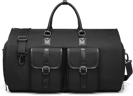 Carry-On Garment Bag for Travel, Convertible Duffel Bag for Men - 2 in 1 Large Luggage Dress Bag with Shoe Pouch by SSWEISIKER