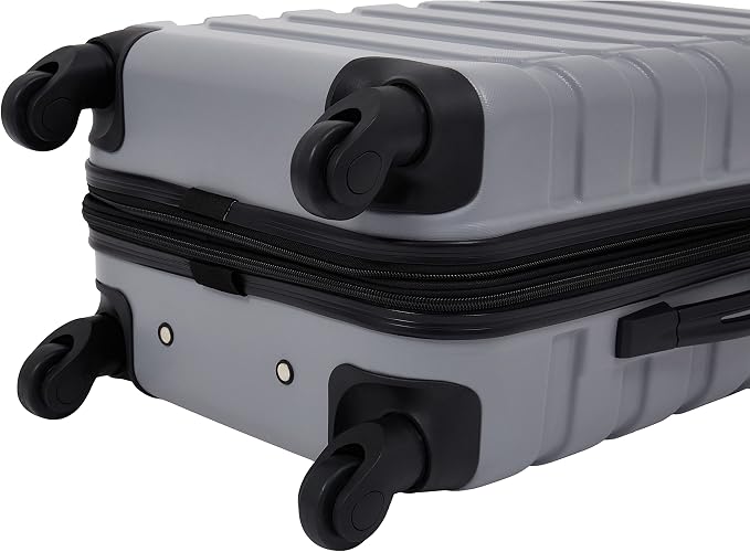 Wrangler 4 Piece Miami Luggage and Packing Cubes Set, Sharkskin - Image 7