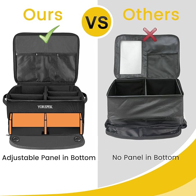 YOREPEK 2 Layer Golf Trunk Organizer, Golf Gifts for Men with Separate Ventilated Compartment for 2 Pair Shoes, Waterproof Car Trunk Locker for Balls, Tees, Clothes, Gloves, Gifts for Golfers - Image 3