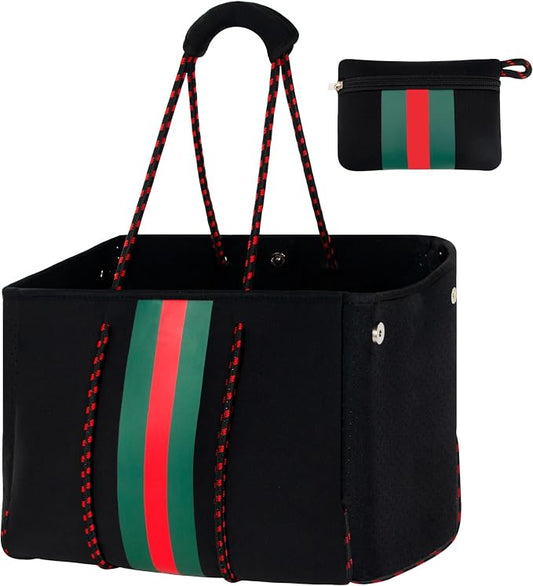 QOGiR Neoprene Multipurpose Beach Bag Tote with Inner Zipper Pocket … … … … by QOGiR