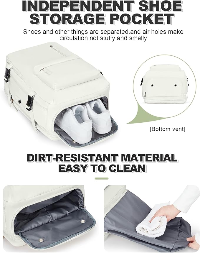 VGCUB Vacuum Backpack Travel with Pump, Vacuum Seal Compression Bags Laptop Backpack Personal Item - Image 6